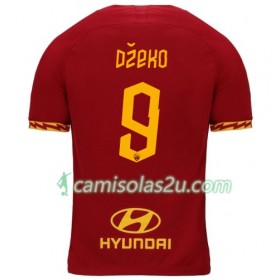 Camisolas de Futebol AS Roma Dzeko 9 Equipamento Principal 2019/20 Manga Curta